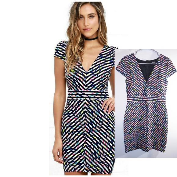 Lulus Dresses & Skirts - Lulu's Kaleidoscope Black print dress